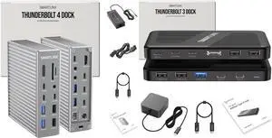 Ultimate Thunderbolt Dock Bundle - 20-Port Thunderbolt 4 & 11-Port Thunderbolt 3 Docking Stations, 40Gbps Speed, PD 100W/90W Charging, 8K & Dual 4K Display Support - Works with MacBook, Windows 10/11,
