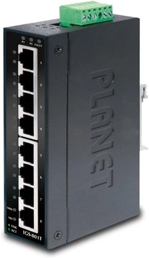 Planet IGS-801T IP30 Slim-Type 8-Port 10/100/1000Mbps Industrial Manageable Gigabit Ethernet Switch (-40~75 Degree C) Planet IGS-801T IP30 Slim-Type 8-Port 10/100/1000Mbps Industrial Manageable Gigabit Ethernet Switch (-40~75 Degree C)