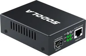 10GbE SFP+ Media Converter| RJ45 to SFP+ Transceiver | 100KM Fiber Support | Plug & Play | Port Lightning Protection 10Gb Ethernet Transceiver, (SFP Modules NOT Included)