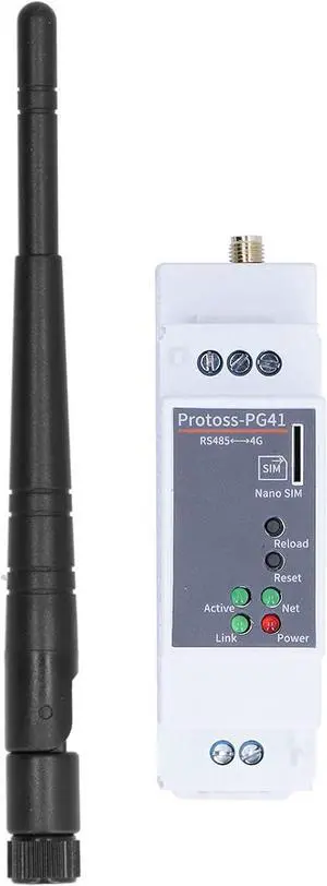 Ethernet Serial Server, RS485 to 4G DTU Rail Mounting CAT1 5 Mode 13 Frequency 950V DC