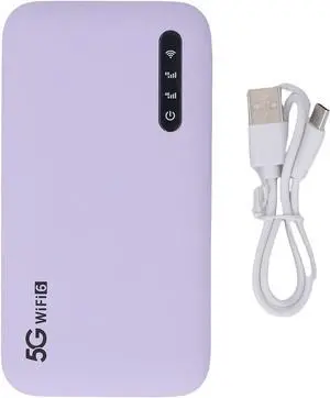5G Mobile Hotspot, Portable WiFi 6 Router with Sim Card Slot, Ultra High Speed Hotspot Device for Travel, Unlocked, 6100mAh Battery, 16 Connected Devices