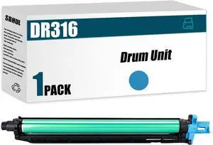 DR316 Drum Unit (with chip) Compatible for Konica Minolta bizhub C250i 300i 360i C250i C300i C360i Printer, High Yield 100000 Pages, Convenient to Install Eco AAV70RD DR-316K AAV70TD (Cyan)