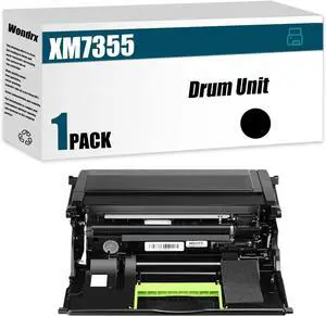 XM7355 Drum Unit (with chip) Compatible for Lexmark XM7355 XM5365 XM7370 XM7365 Printer, High Yield 120000 Pages, Convenient to Install Eco (Black)