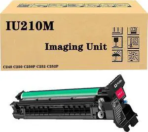 Compatible IU-210 IU210K IU210C IU210M IU210Y Imaging Unit Replacement for Konica Minolta Bizhub C240 C250 C250P C252 C252P Printer, High Yield 60,000Pages Magenta