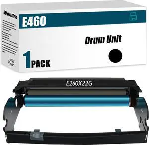 E460 Drum Unit (with chip) Compatible for Lexmark E460 E460D E460DN E460DTW E460DTN E460DW E462 E462DTN Printer, High Yield 30000 Pages, Convenient to Install Eco E260X22G (BK*1)