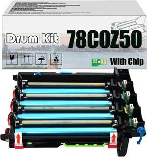 78C0Z50 Imaging Drum Kit, Compatible for Lexmark C2325 MC2325 C2425 MC2425 MC2535 MC2640 PrintersHigh Print Volume with Chip 1 Set