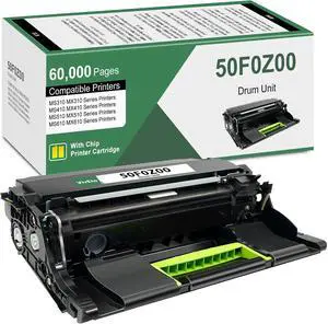 50F0Z00 Imaging Unit (with Standard Chip) Replacement for Lexmark 50F0Z00 500Z 500ZG Drum Unit for MS310 MS410 MS510 MS610 MX310 MX410 MX510 MX610 Printers, 1 Pack Remanufactured 50F0Z00 Imaging Kit