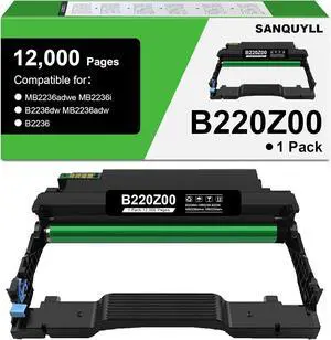 B2236 B220Z00 Drum Unit Compatible for Lexmark B2236 B220Z00 Imaging Unit for MB2236adwe MB2236i B2236dw MB2236adw B2236 Printer(1 Pack 12,000 Pages)