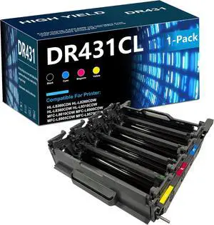 DR431CL DR-431CL Drum Unit High Yield (1-Pack, BK/C/M/Y) - Replacement for Brother HL-L8260CDN HL-L8360CDW HL-L9310CDW MFC-L8610CDW MFC-L8900CDW MFC-L8905CDW MFC-L9570CDW Printer