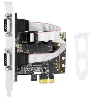 FOR PCIE Two-port RS232 Serial Port Card COM Port Expansion Card DB9 Pin Adapter Card 232