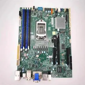FOR AMI X11SCZ-F Main Board, C246, SGX, IPMI, UATX, VGA + DVI + 2DP Triple Video Output