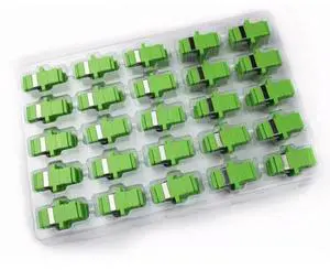 FOR 50PCS/bag SC APC Simplex mode Fiber optic Adapter SC APC Optical fiber coupler SC Fiber SC APC connector