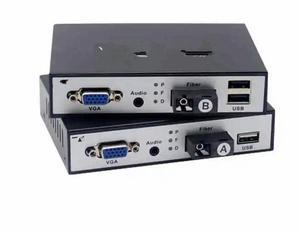 FOR 1080P VGA over Fibre Transceiver Extender 20KM VGA to Fiber Optic Converter with USB KVM Audio