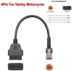 FOR Motorcycle Motobike Extension Cable For 3/4pin Motobike OBD2 Connector for 4/6PIN K+CAN Cable