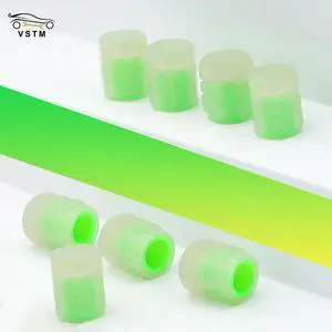 FOR Luminous Valve Caps Fluorescent Night Glowing Decor Car Motorcycle Bicycle Wheel Hub Valve Stem Cap Styling Car Accessories