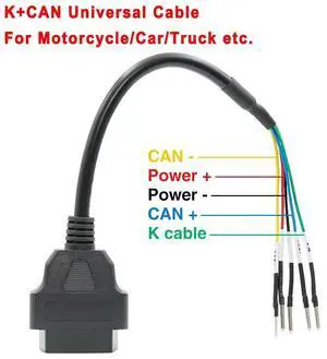 FOR OBD2 Connector cable K CAN For Motorbike 6Pin to 16Pin Adapter Cables For 3Pin For 4Pin For 6 Pin