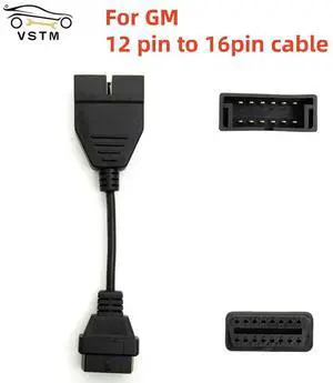FOR For GM 12 pin Male Connector to OBD2 16 Pin Female Connector OBD2 Extension Diagnostic Cable OBD1 OBD 2 Cable OBD2 Adapter