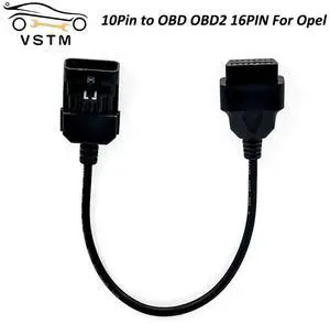 FOR 10Pin OBD OBD2 Connector Cable Works For O*pel Diagnostic Adapter 10 Pin to OBDII 16 Pin