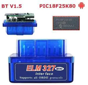 FOR Real ELM327 V1.5 -Compatible PIC18F25K80 Chip Double PCB Car OBD2 ELM 327 1.5 BT Auto Code Reader for