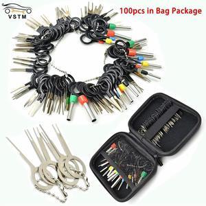 FOR 100pcs Pin Extractor Set Car Wire Crimp Terminals Removal Tool Kit Auto Repair Hand Tools Automotive Plugs Puller in Box