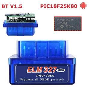FOR Double PCB Mini ELM327 V 1.5 Car Diagnostic OBD OBD2 BT V1.5 PIC18F25K80 Supports All OBD2 Protocol Auto Code Reader