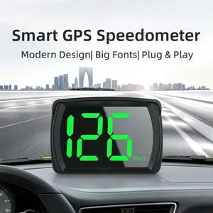 FOR Car HUD Y03 Head Up Display Speedometer GPS 2.8 Inch Big Font Digital Speed Meter Clock Gauge Automotive Accessories