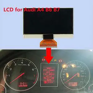 FOR LCD Display for A4 B6 B7 Instrument Cluster Speedometer Screen with Short Ribbon Connector with Short Ribbon Connector
