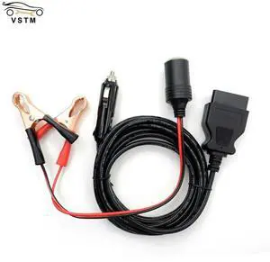 FOR OBD II Vehicle ECU Emergency 12V Power Supply Cable Memory Saver with Alligator Clip EC5 Converter for Vehicle Car Auto Cable