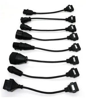 FOR Full Set 8 Cables For Truck Car OBD OBD2 Diagnostic Connector 8pcs Car Cables Kit Full Pins Activated Truck Cables Adapters