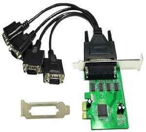 4 port Serial RS232 RS-232 COM port to PCI-e Express PCIE Adapter with Cable 9904 Chip