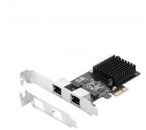 2.5G Base-T Gigabit Network Adapter 2 Ports 2500Mbps PCIe 2.5gb Ethernet Card RJ45 LAN Controller Card Pci-e 8125 chip