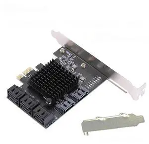 PCIe gen2 x1 to 8 Ports 6G SATA III 3.0 Controller Non Raid Expansion Card Low Profile Bracket