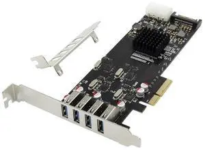 PCIe X4 USB3.0 4 ports USB3.0 Expansion card 20Gt/S 5G/CH 720202 Chipset usb3.2 win10 pci-e transfer