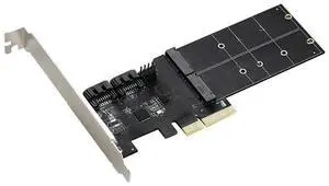 Adapter Card PCIE 3.0 X4 To 2 Port M.2 B-KEY Dual Port SATA Extension Chip ASM116 Converter Expansion PCI-E 4X M2 BKEY Add Card Adapter Card PCIE 3.0 X4 To 2 Port M.2 B-KEY Dual Port SATA Extension Chip ASM116 Converter Expansion PCI-E 4X M2 BKEY Add Card