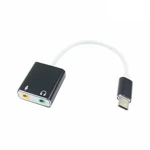 FOR USB C to 3.5mm Audio Jack Headphone Mic Sound Adapter for PC, 7.1 External Type C USB Sound Card for book Pro Air. FOR USB C to 3.5mm Audio Jack Headphone Mic Sound Adapter for PC, 7.1 External Type C USB Sound Card for book Pro Air.