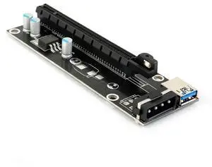 FOR PCIe PCI-E PCI Express Riser Card 1x to 16x USB 3.0 Data Cable SATA to 4Pin IDE Molex Power Supply for FOR PCIe PCI-E PCI Express Riser Card 1x to 16x USB 3.0 Data Cable SATA to 4Pin IDE Molex Power Supply for