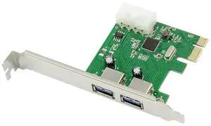 FOR USB 3.0 PCI-E Expansion Card Adapter External 2 Port USB3.0 to 1X + PCIe Card 4pin Power Supply Port Connector asm1042 chipset FOR USB 3.0 PCI-E Expansion Card Adapter External 2 Port USB3.0 to 1X + PCIe Card 4pin Power Supply Port Connector asm1042 chipset