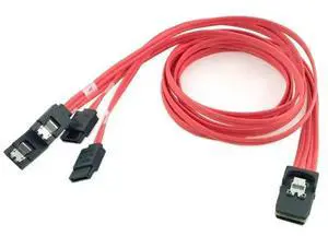 FOR Mini SAS 4i 36Pin SFF-8087 Host to 4 SATA 7Pin Hard Disk Target Fanout Cable with Latch Red Color 100cm FOR Mini SAS 4i 36Pin SFF-8087 Host to 4 SATA 7Pin Hard Disk Target Fanout Cable with Latch Red Color 100cm