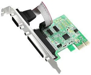 FOR RS232 RS-232 Serial Port COM & DB25 Printer Parallel Port LPT to PCI-E PCI Express Card Adapter Converter ASIX AX99100 FOR RS232 RS-232 Serial Port COM & DB25 Printer Parallel Port LPT to PCI-E PCI Express Card Adapter Converter ASIX AX99100