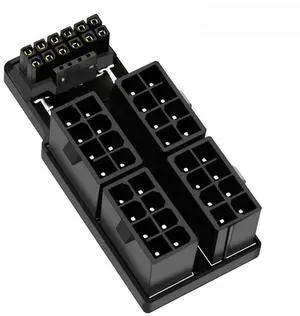 FOR ATX3.0 4X8 Pin Female to Male 12VHPWR 12+4P 180° Angled Connector Power Adapter for RTX4090 RTX4080 16GB/12GB Graphics Card FOR ATX3.0 4X8 Pin Female to Male 12VHPWR 12+4P 180° Angled Connector Power Adapter for RTX4090 RTX4080 16GB/12GB Graphics Card