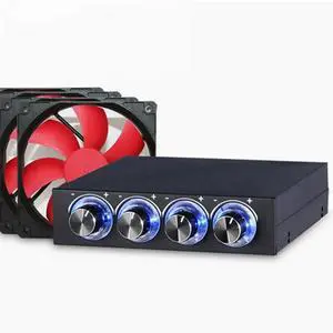FOR 3.5 floppy bay Cooling System 3.5inch PC HDD 4 Channel Speed Fan Controller LED Controller Front Panel For Computer Fans FOR 3.5 floppy bay Cooling System 3.5inch PC HDD 4 Channel Speed Fan Controller LED Controller Front Panel For Computer Fans