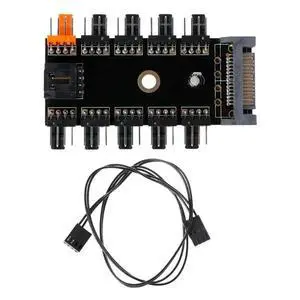 FOR PCB Adapter SATA 1 To 10 Way Splitter PWM Cooling Fan Hub 4-Pin 12V Power Socket PCB Adapter FOR PCB Adapter SATA 1 To 10 Way Splitter PWM Cooling Fan Hub 4-Pin 12V Power Socket PCB Adapter