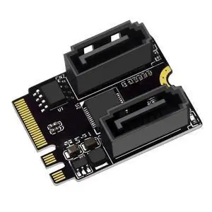 FOR M.2 A+E KEY to 2 Ports SATA3.0 Converter Card Hard disk expansion card: Fast Data Transmission and Stable Output FOR M.2 A+E KEY to 2 Ports SATA3.0 Converter Card Hard disk expansion card: Fast Data Transmission and Stable Output