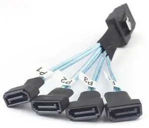FOR MINI SAS SFF-8087 to 4 Ports SATA 7P connection Cable For Server FOR MINI SAS SFF-8087 to 4 Ports SATA 7P connection Cable For Server