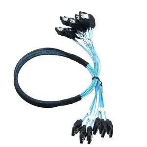 FOR SAS 4.0 6SATA to 6SATA 7PIN Female Left Angle Cable for SSD and Hard Drive Connections FOR SAS 4.0 6SATA to 6SATA 7PIN Female Left Angle Cable for SSD and Hard Drive Connections