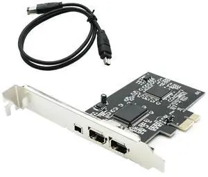 FOR PCIe with 6Pins PCI-E FIREWIRE 400 IEEE 1394 CARD VIA CHIPSET WORK WIN7 pci-e to 1394 a b WITH CABLE FOR PCIe with 6Pins PCI-E FIREWIRE 400 IEEE 1394 CARD VIA CHIPSET WORK WIN7 pci-e to 1394 a b WITH CABLE