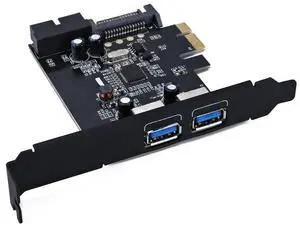 FOR PCIE TO 2 Port USB 3.0 PCI-e Internal 20Pin Adapter PCI Express 5.0Gbps 19Pin NEC7207201 Chipset SATA 15PIN Power Supply FOR PCIE TO 2 Port USB 3.0 PCI-e Internal 20Pin Adapter PCI Express 5.0Gbps 19Pin NEC7207201 Chipset SATA 15PIN Power Supply