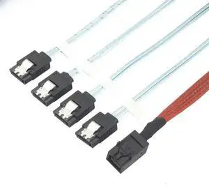 FOR MINI SAS HD SFF-8643 to 4 Ports SATA Server High Speed Connection Cable FOR MINI SAS HD SFF-8643 to 4 Ports SATA Server High Speed Connection Cable
