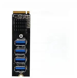 FOR M2 Riser Card for High-Speed Data Transfer from M.2 NVME to 4 Ports USB3.0 Card FOR M2 Riser Card for High-Speed Data Transfer from M.2 NVME to 4 Ports USB3.0 Card