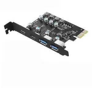 FOR PCIE Card Adapter gen1 with 2 USB3.0 Type-A and 2 USB3.0 Type-C Ports for High-Speed Data Transfer FOR PCIE Card Adapter gen1 with 2 USB3.0 Type-A and 2 USB3.0 Type-C Ports for High-Speed Data Transfer